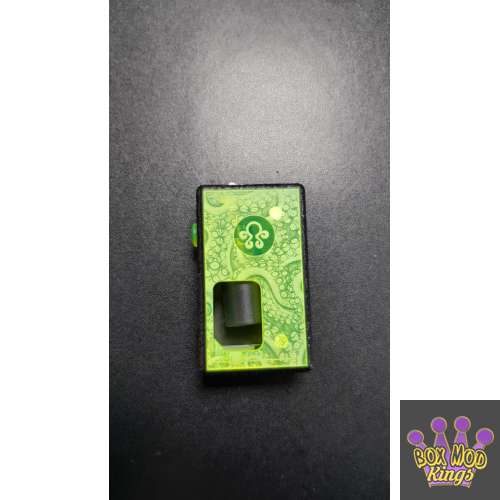 Octopus mods Black 360 Engraved Box/Neon Green Door and button